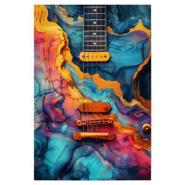 Poster 30x20 cm "Gitarrenmusikinstrumentenkunst G" artboxONE - Musik - Gitarre,Gitarren,Musik,Ton,Instrument,Musikinstrument