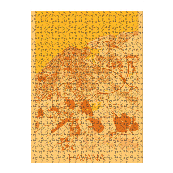 Puzzle Ravensburger "Stadt Havanna Map" artboxONE - Städte / Weitere,Kartografie