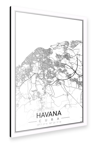 Alu-Dibond "Stadt Havanna" 30x20 cm artboxONE