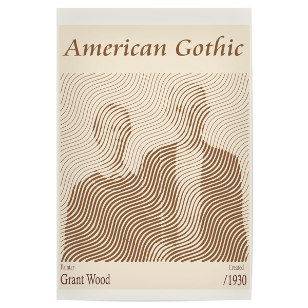 Poster 30x20 cm "Amerikanische Gotik – Grant Wood" artboxONE - Abstrakt,Menschen
