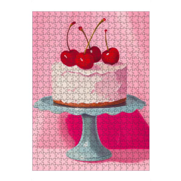 artboxONE Puzzle "Pinke Kirschtorte" artboxONE - Abstrakt,Essen & Trinken / Obst & Gemüse
