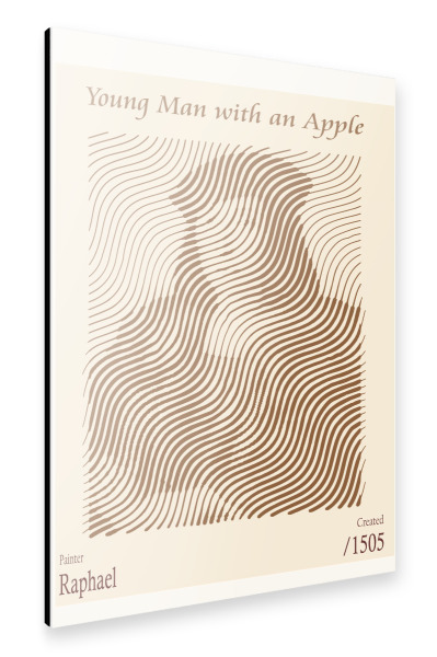 Alu-Dibond "Junger Mann mit einem Apfel" 30x20 cm artboxONE