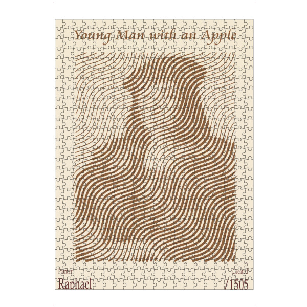 Puzzle Ravensburger "Junger Mann mit einem Apfel" artboxONE - Abstrakt,Menschen,Männer