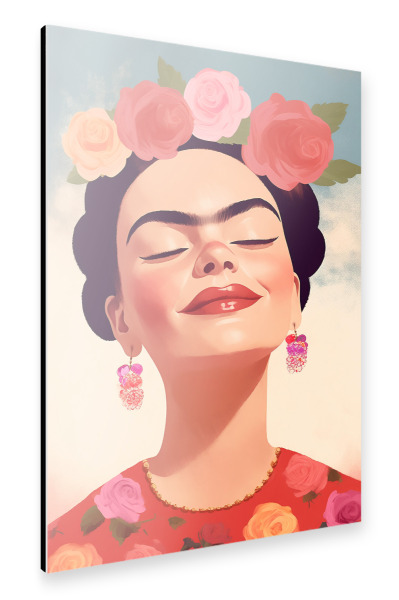 Alu-Dibond "Happy Frida" 30x20 cm artboxONE