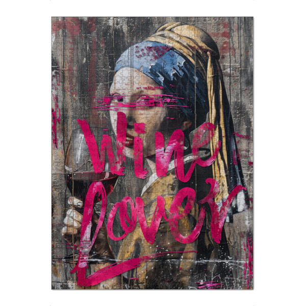 Puzzle Ravensburger "Weinliebhaber x Vermeer" artboxONE - Streetart