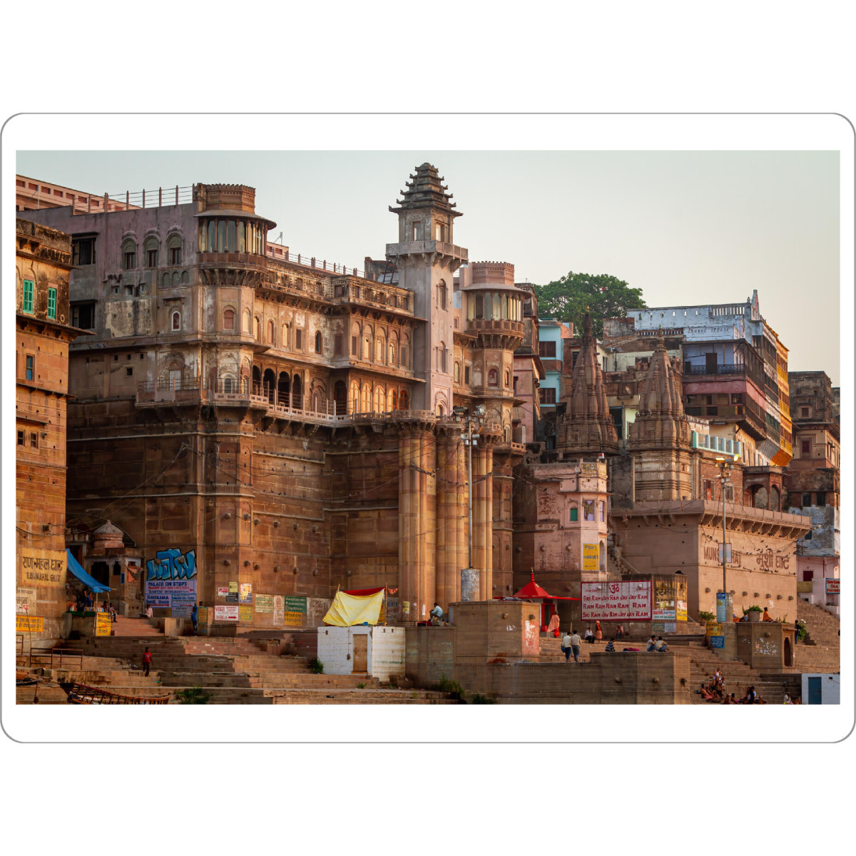 Tischset "Varanasi am Ganges" artboxONE - Architektur,Reise / Asien - Varanasi,Indien,Ghat,Tempel,Hindu,Hinduismus,Ganges,Benares,Kashi,Uttar pradesh