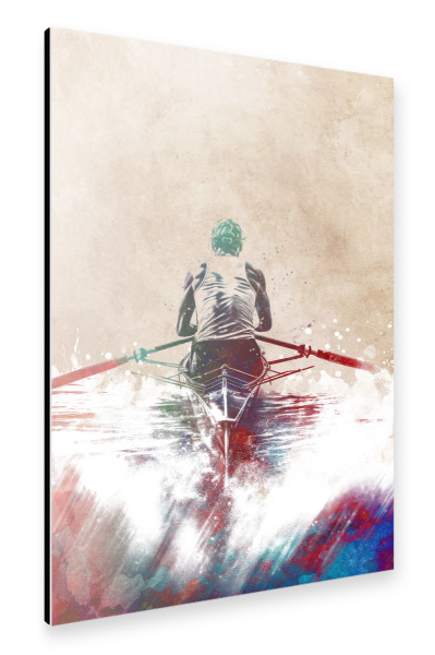 Alu-Dibond "Kajaksport Kunst B" 30x20 cm artboxONE