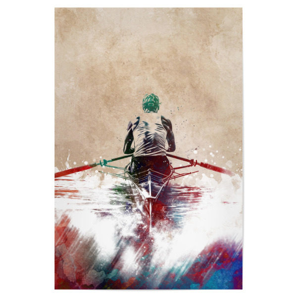 Poster "Kajaksport Kunst B" artboxONE - Sport,Sport / Sommerspiele - Sport,Kajak,Kajakfahren,Schwimmen,Rudern,Grafik