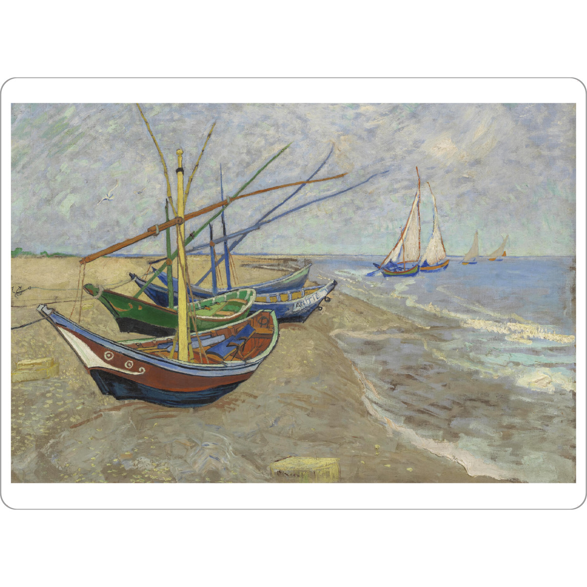 Tischset "Van Gogh - Boote in Les Saintes" artboxONE - Natur,Abstrakt,Reise / Strand und Meer