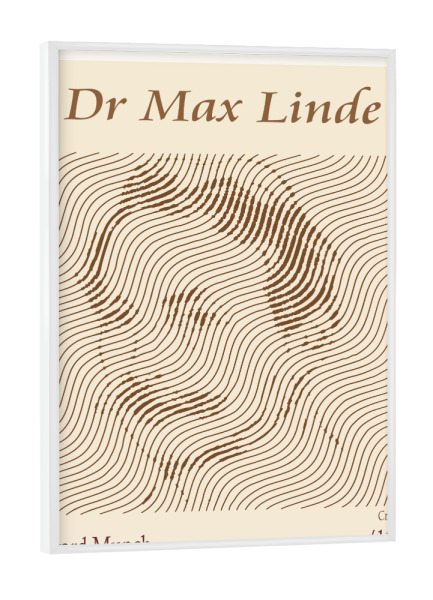 Poster mit weißem Rahmen "Dr. Max Linde – Edvard Munch" artboxONE - Abstrakt,Männer