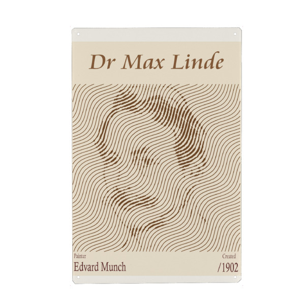 Metall Poster "Dr. Max Linde – Edvard Munch" artboxONE - Abstrakt,Männer