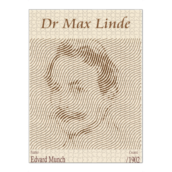 Puzzle Ravensburger "Dr. Max Linde – Edvard Munch" artboxONE - Abstrakt,Männer