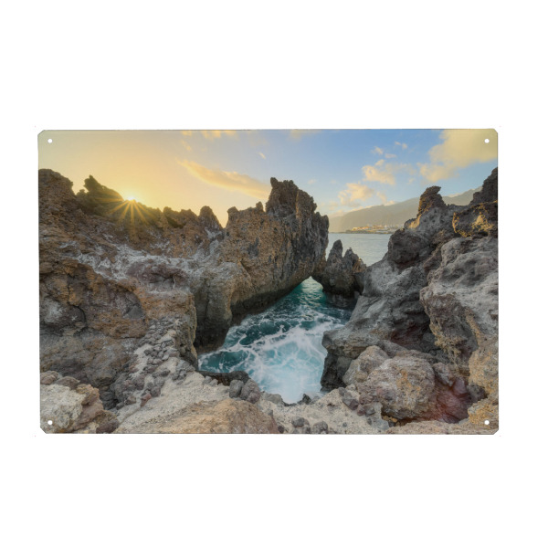 Metall Poster "Teneriffa Charco del Diablo" artboxONE - Natur,Reise,Reise / Strand und Meer