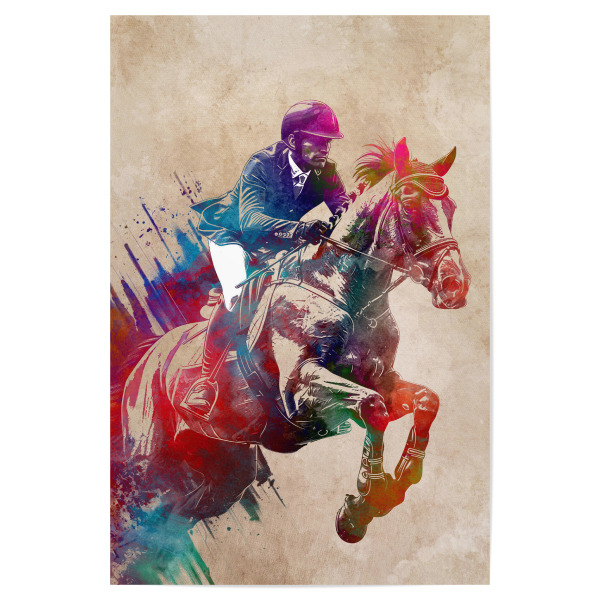 Poster "Reitsportkunst F" artboxONE - Sport,Sport / Sommerspiele - Reiten,Reiter,Pferd,Sport,Sport,Grafik
