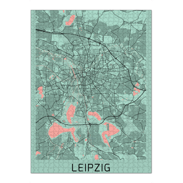 Puzzle Ravensburger "Stadt Map Leipzig" artboxONE - Städte / Weitere,Kartografie