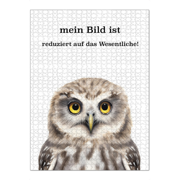 Puzzle Ravensburger "Einfache Eule" artboxONE - Typografie,Tiere,Lustig