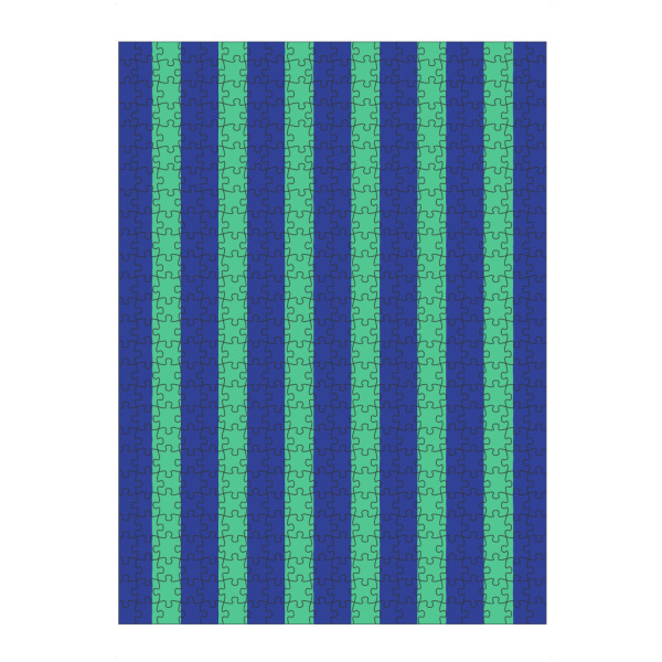 Puzzle Ravensburger "Simple Stripes Pattern Navy" artboxONE - Abstrakt - Blau,Grün,Marineblau,Dunkelblau,Einfach,Linien,Muster,Streifen - Bild blau