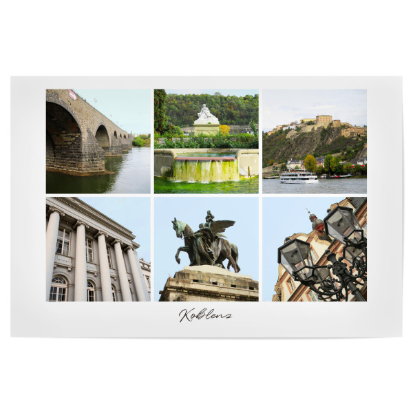 Poster 30x20 cm "Koblenz Kollage" artboxONE - Städte,Reise,Architektur,Reise / Länder