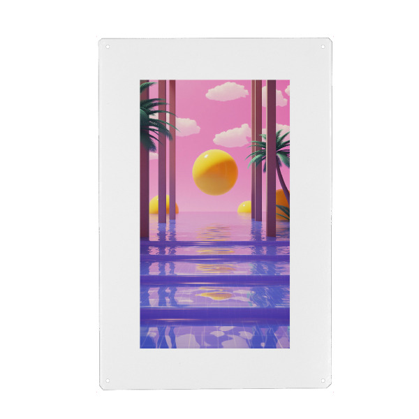 Metall Poster "Malou Studio-Pool Illusion Duo" artboxONE - Reise,Architektur,Arcadia