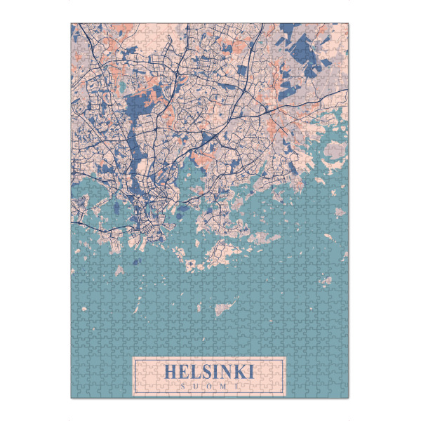 Puzzle Ravensburger "Helsinki Stadt Map" artboxONE - Städte / Weitere,Kartografie