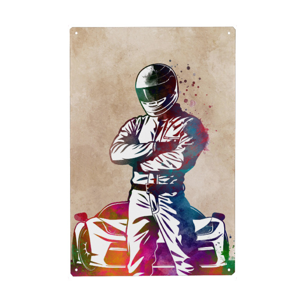 Metall Poster "Autos Rennsport Kunst G" artboxONE - Sport / Motorsport,Sport - Auto,Rennen,Autorennen,Sport,Geschwindigkeit,Grafik - Blechschild