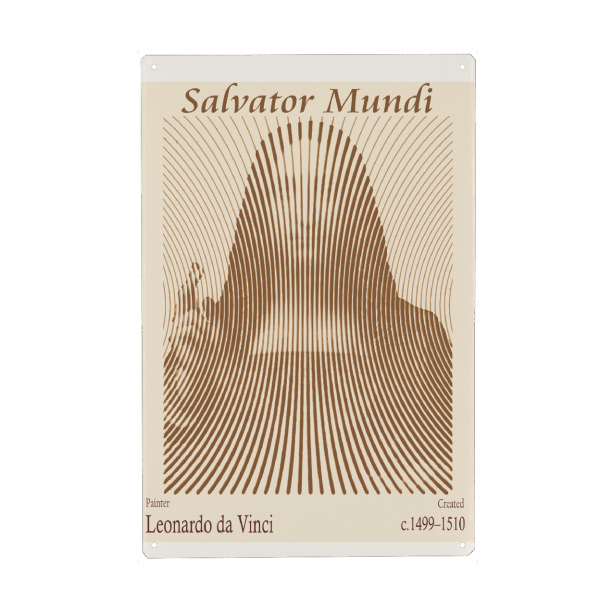 Metall Poster "Salvator Mundi" artboxONE - Abstrakt,Menschen,Männer