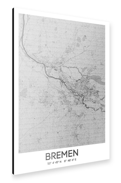 Alu-Dibond "Stadt Bremen" 30x20 cm artboxONE