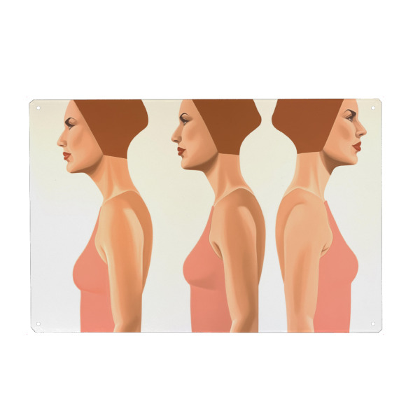 Metall Poster "Swim Girls" artboxONE - Menschen,Geometrie,Reise / Strand und Meer