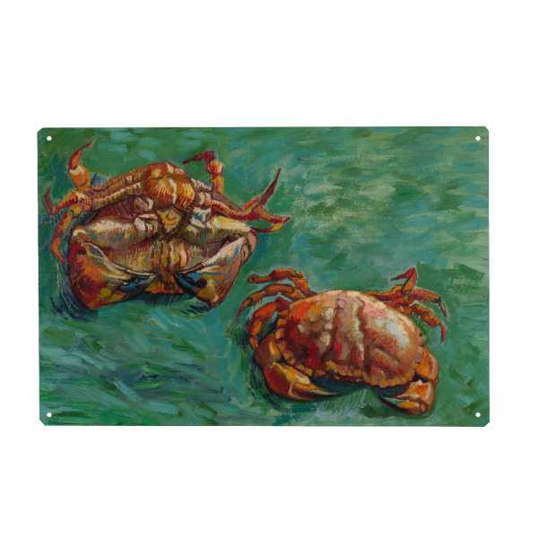 Metall Poster "Zwei Krebse - Vincent van Gohg" artboxONE - Natur,Tiere,Abstrakt