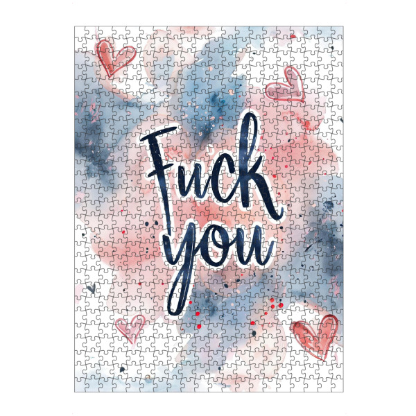 artboxONE Puzzle "Fuck you " artboxONE - Lustig - Fick,Dich,Fuck,You,Liebe,Lustig,Karte,Geschenk,Freunde - Bild fick