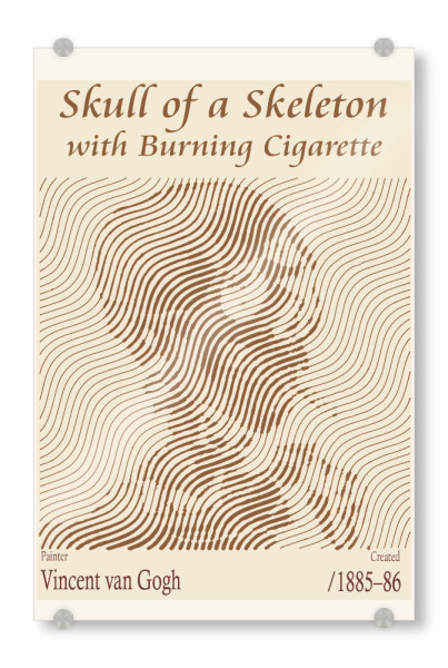 Acrylglasbild "A Skeleton with Burning Cigarette" artboxONE - Abstrakt