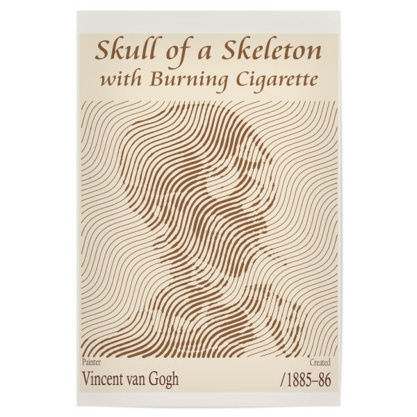 Poster "A Skeleton with Burning Cigarette" artboxONE - Abstrakt