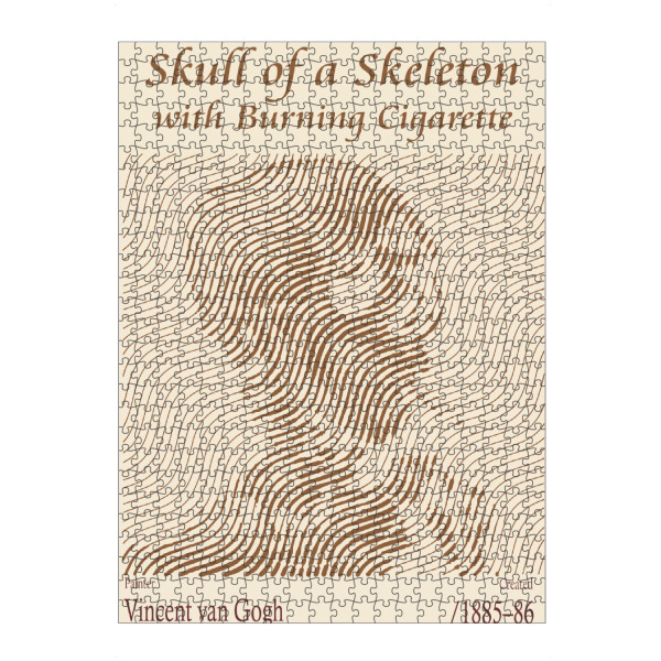 Puzzle Ravensburger "A Skeleton with Burning Cigarette" artboxONE - Abstrakt