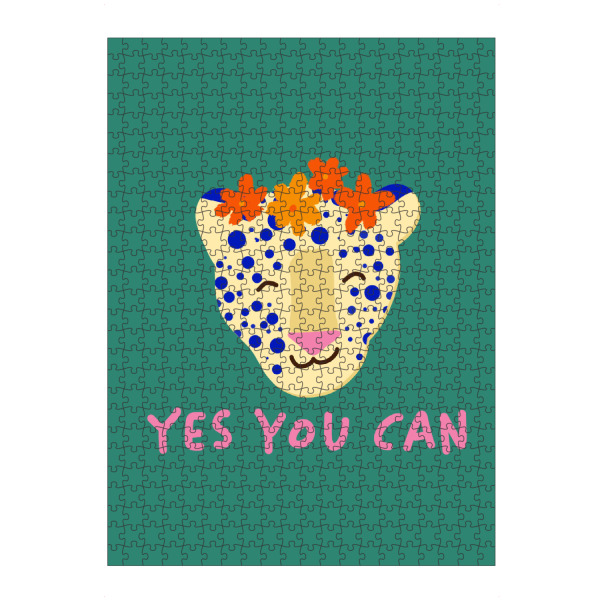 artboxONE Puzzle "Yes You Can Leopard" artboxONE - Typografie,Für Kinder,Tiere