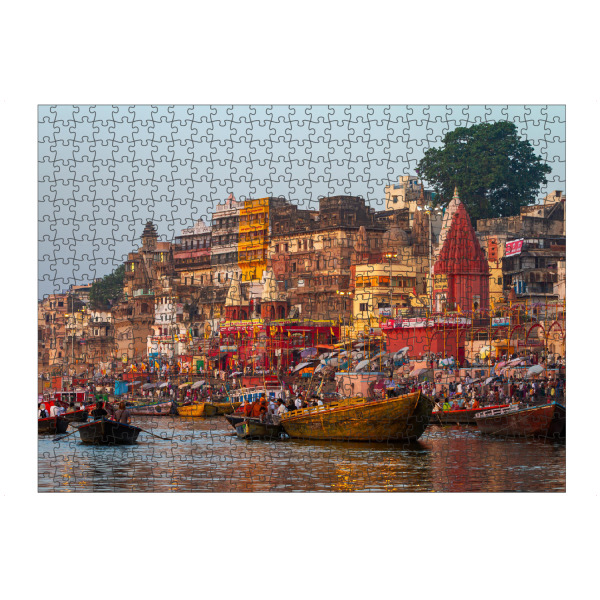 Puzzle Ravensburger "Auf dem Ganges in Varanasi" artboxONE - Architektur,Reise / Asien