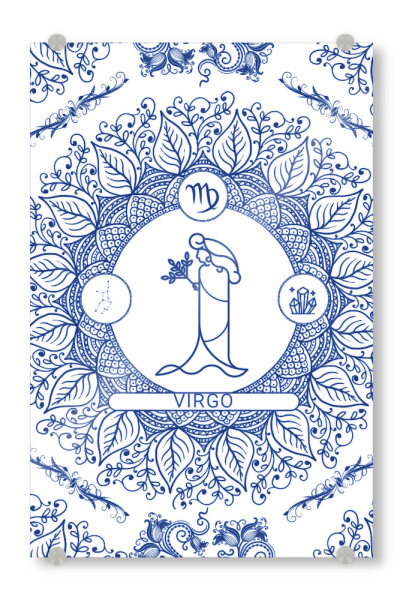 Acrylglasbild "Zodiac - Portuguese - Virgo" artboxONE - Natur,Floral,Abstrakt