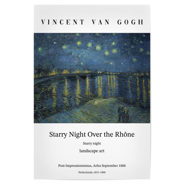 Poster "Van Gogh - Sternennacht - Rhône" artboxONE - Typografie,Natur,Menschen