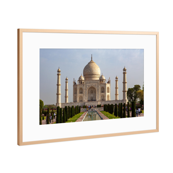 Poster mit Rahmen Kupfer "Taj Mahal bei Agra" artboxONE - Architektur,Reise / Asien