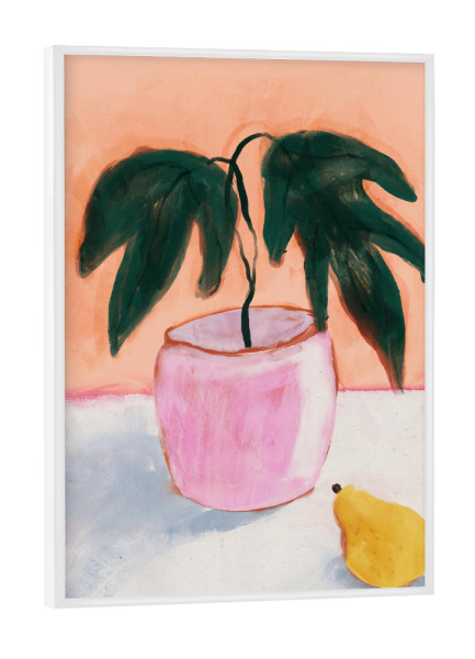 Poster mit weißem Rahmen "Pflanze Und Birne" artboxONE - Floral,Abstrakt,Für Mama