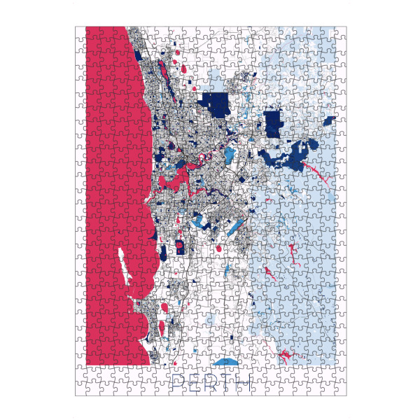 Puzzle Ravensburger "Stadt Perth" artboxONE - Städte / Weitere,Kartografie