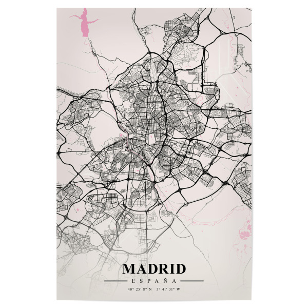 Poster 30x20 cm "Map Madrid" artboxONE - Städte / Weitere,Kartografie
