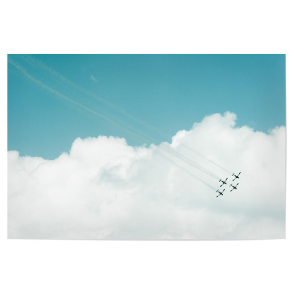 Poster "Luftbildshow (3)" artboxONE - Reise,Für Kinder,Sport,Für Papa