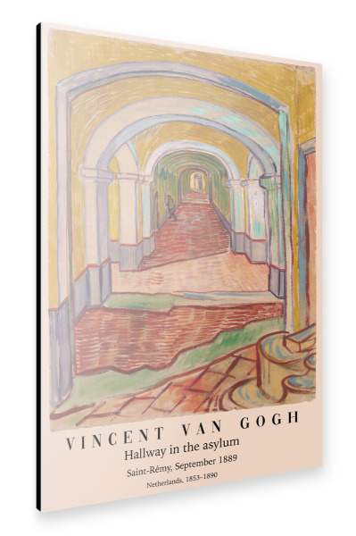 Alu-Dibond "Van Gogh - Flur in der Anstalt" 30x20 cm artboxONE