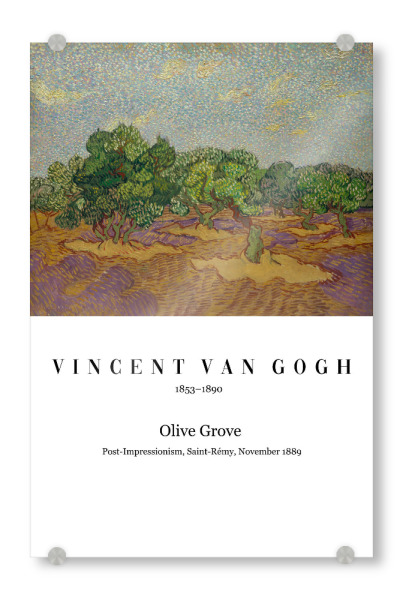 Acrylglasbild "Vincent van Gogh - Olivenbäume" artboxONE - Typografie,Natur,Abstrakt