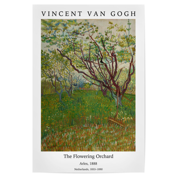 Poster 30x20 cm "Van Gogh Der blühende Obstgarten" artboxONE - Typografie,Natur,Floral