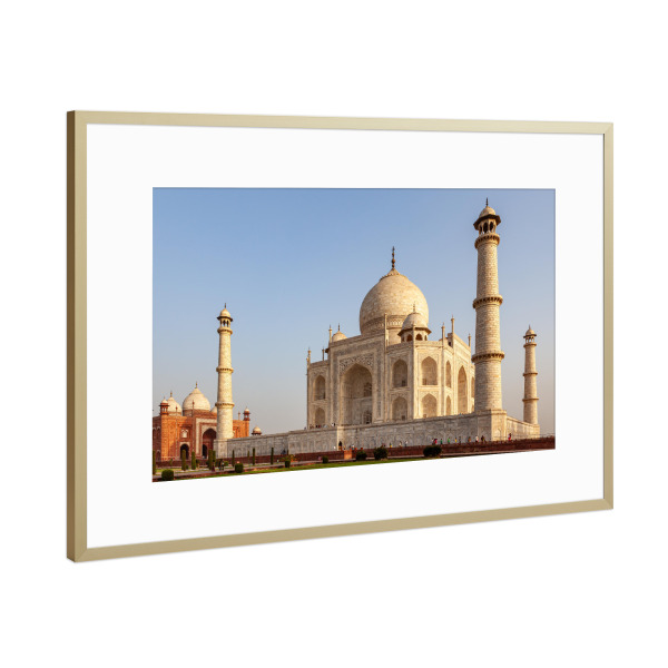 Poster mit Rahmen Gold "Das Taj Mahal in Indien" artboxONE - Architektur,Reise / Asien