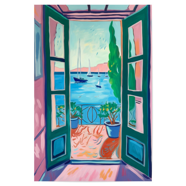 Poster 30x20 cm "Mediterrane Idylle" artboxONE - Natur,Abstrakt,Reise / Strand und Meer