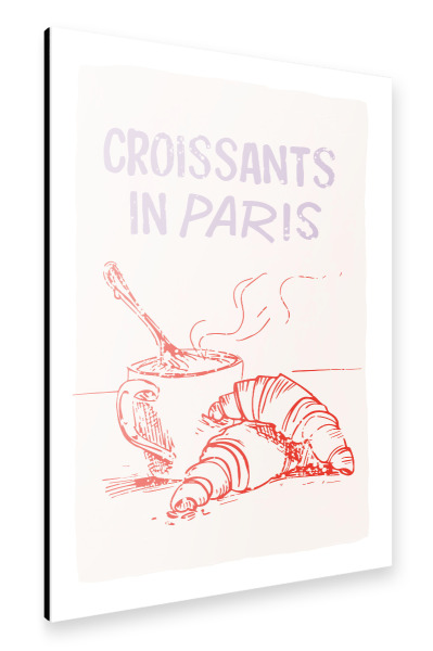 Alu-Dibond "Malou Studio-Croissants in Paris" 75x50 cm artboxONE