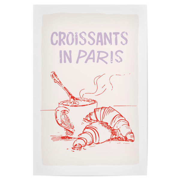 Poster "Malou Studio-Croissants in Paris" artboxONE - Typografie,Essen & Trinken,Buchstaben