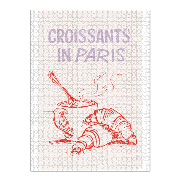 Puzzle Ravensburger "Malou Studio-Croissants in Paris" artboxONE - Typografie,Essen & Trinken,Buchstaben